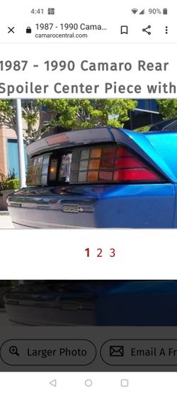  Rear Deck Spoiler For 87 Camaro 