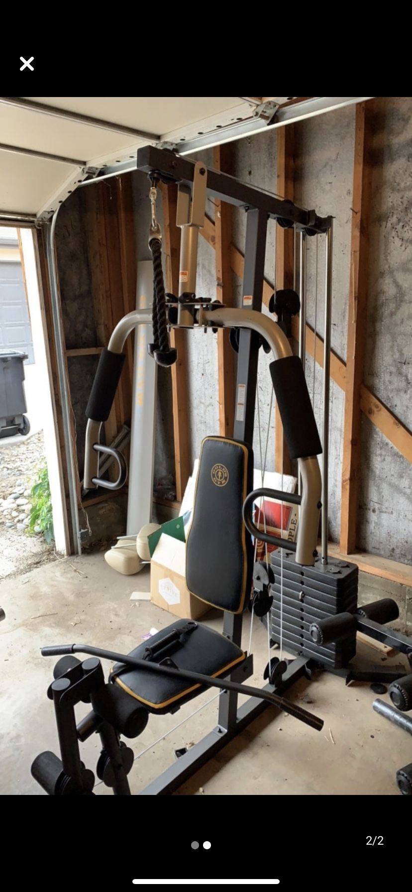 Xr 55 Gold's Gym Home Weight Set Gold's Gym Multi-Position Lat Bar Unisex  Adult Exercise Power