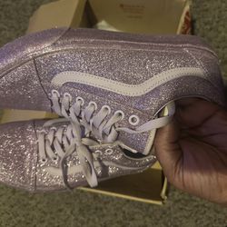 Used purple Glitter Vans 