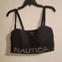 Nautica Removable Straps Black Bra