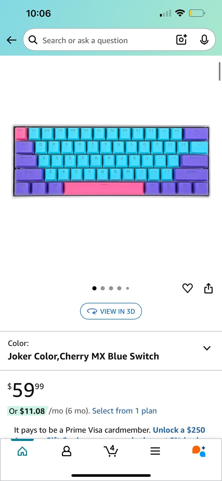 BOYI 60% Wired Mechanical Gaming Keyboard,61 Mini RGB Cherry MX Switch PBT Keycaps NKRO Programmable Type-C Hot Swappable Gaming Keyboard for Windows&