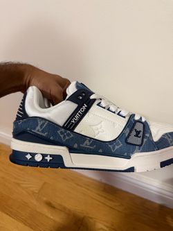 LV Trainer Denim Sneakers Navy