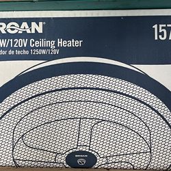 Broan Fan-Forced Ceiling Heater, Low-profile, 1250W, 120VAC