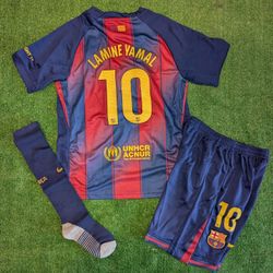 Barcelona Home Jersey 2025/26 Barcelona Kids  Jersey Lamine Yamal Jersey 