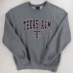 Texas A&M Gray Crewneck Size M Men’s Sweatshirt Embroidered Logo
