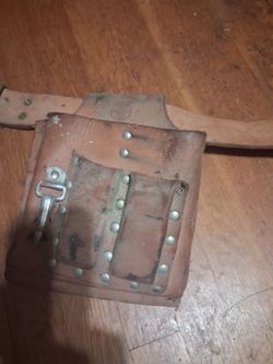 Leather Tool Pouch with Belt