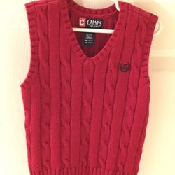 Red Christmas Vest - Size 3T
