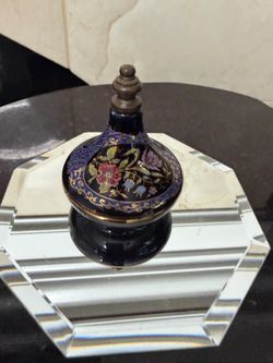 Vintage mini porcelain perfume bottle
