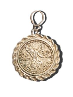 1947 Mexico Gold 50 Pesos Pendant