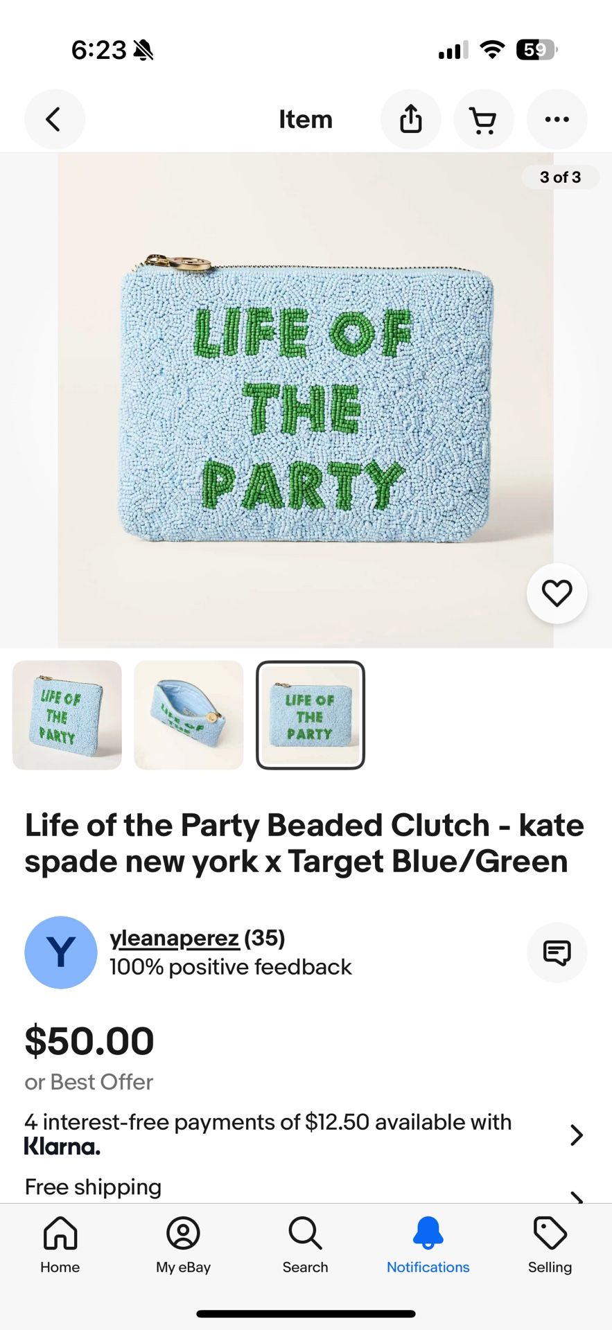 New Kate Spade X Target Beaded Clutch