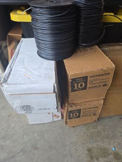 #10 wire 500ft. Black, Red , Blue, White , Green.