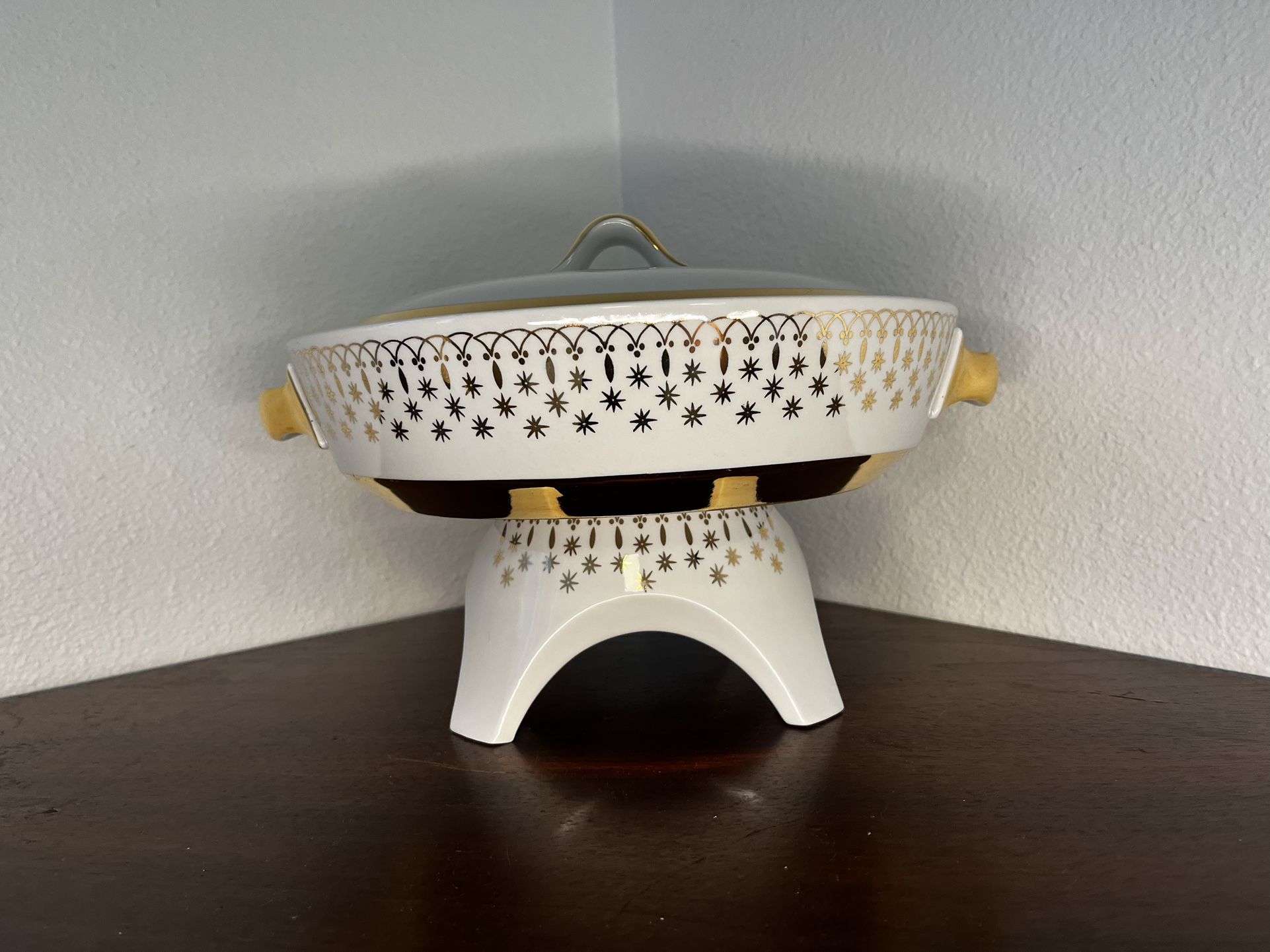 Vintage 1950’s Mid Century Modern Chafing Dish Flare Ware by Hall