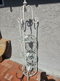 Vintage Three Tier Iron Shelf