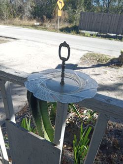 Silver Plated Crystal Serving Tray $3