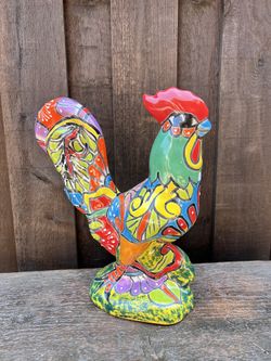 Mexican Talavera Rooster 🐓 Decor, Pottery, Planters, Clay Pots.