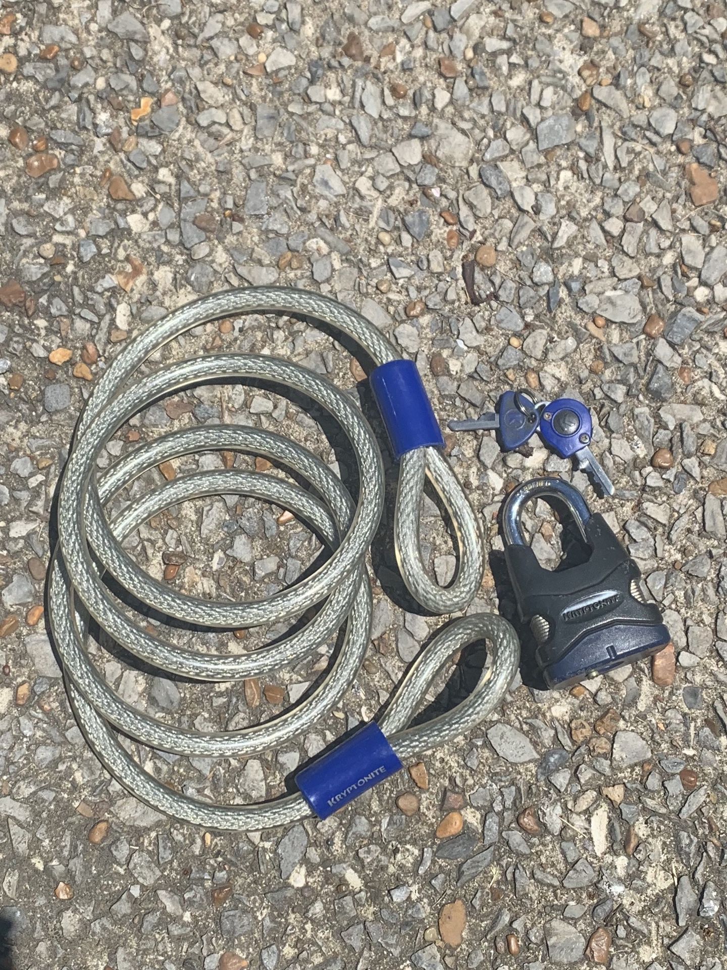Krytonite Bike Lock, Rope, and Keys