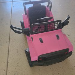 Gymax 12V Kids Ride On Truck Car Electric Vehicle Remote w/ Sound & Light Pink