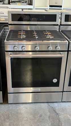 KitchenAid 30” Stainless Steel Freestanding Gas Range