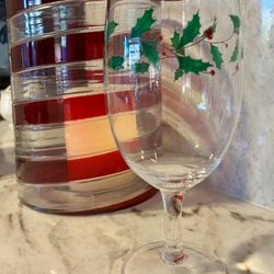 Lennox Holiday Set Of Four Iced Tea Glasses With 14 K Gold Rim