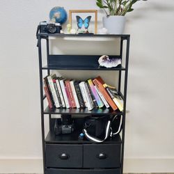 Black Bookshelf Shelf Store Organizer