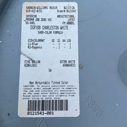 5 Gallons Sherwin-Williams, Charleston, White