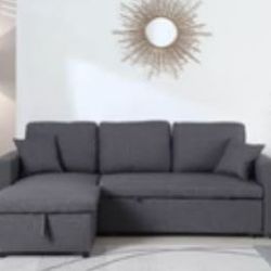 Convertible Sofa Bed Queen Grey Color