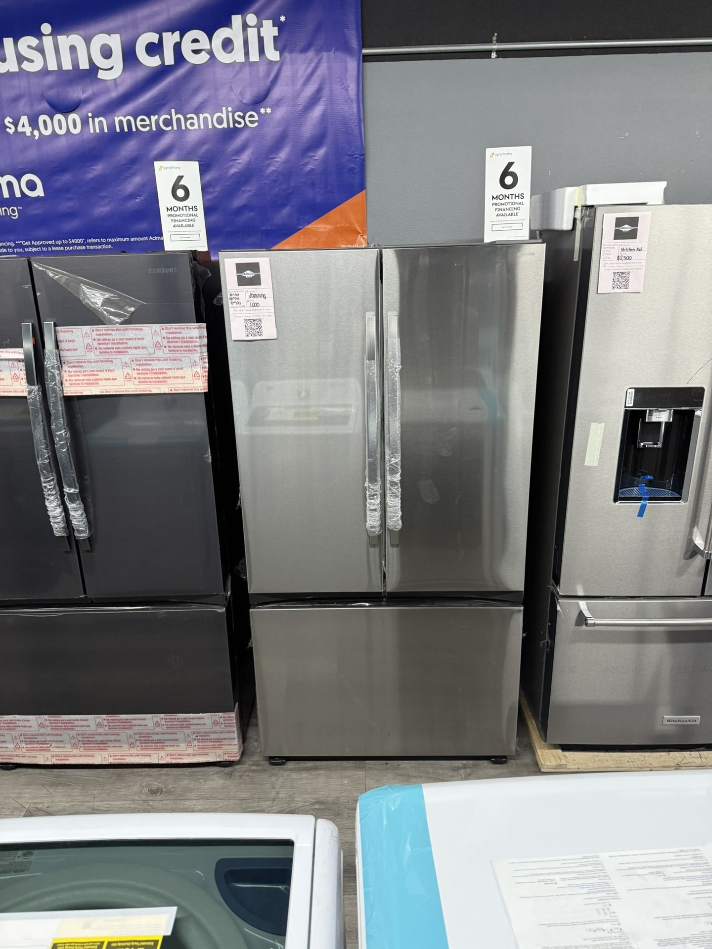 Samsung - 3-Door Counter Depth French Door Refrigerator With Dual Icemaker In Stainless Steel