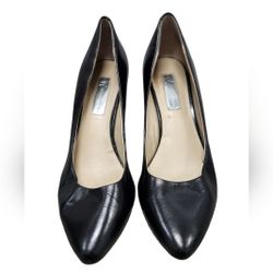 INC International Concepts Size 8M Leather Zita Heels Black
