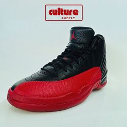 Jordan 12 Retro Flu Game Black/Varsity Red Size 10 