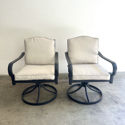 For Sale: Lightly Used Patio Swivel Chairs(Set Of 2)