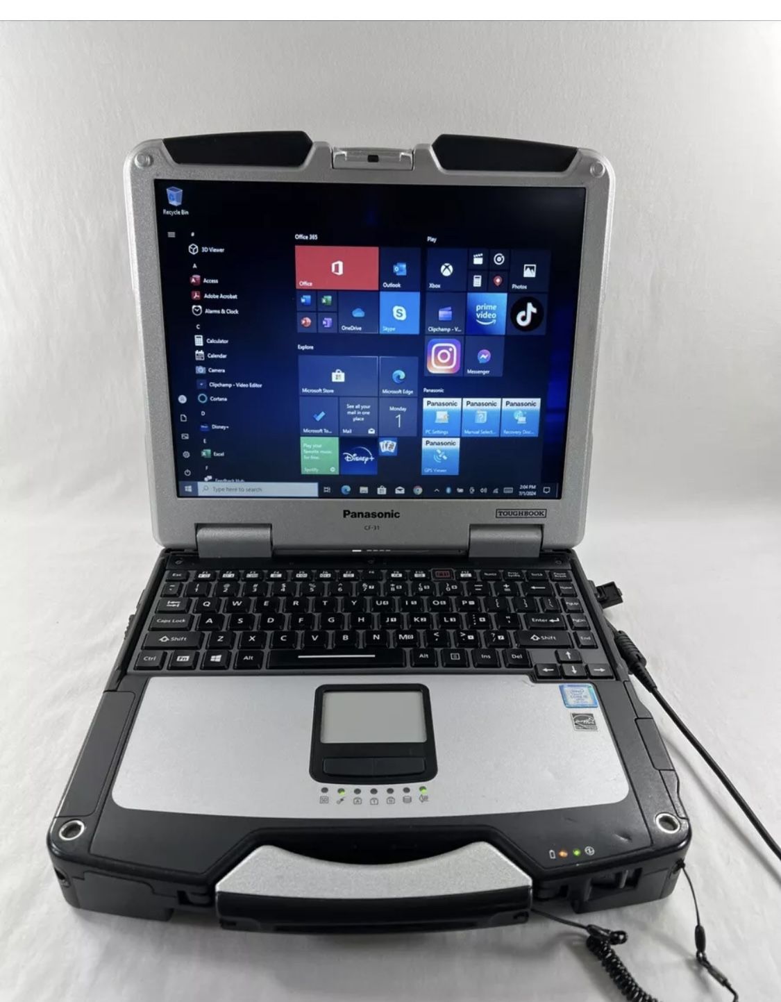 Touchscreen Panasonic ToughBook Full Rugged Laptop Intel Core i5 8 GB RAM 500 GB Samsung SSD Wi-Fi & Bluetooth & Cellular Wireless Windows Pro 64