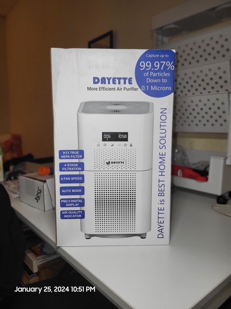 Dayette HEPA Air Purifier for Home Large Room up to 3000 Sq Ft