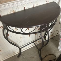 Half Moon Wood Table