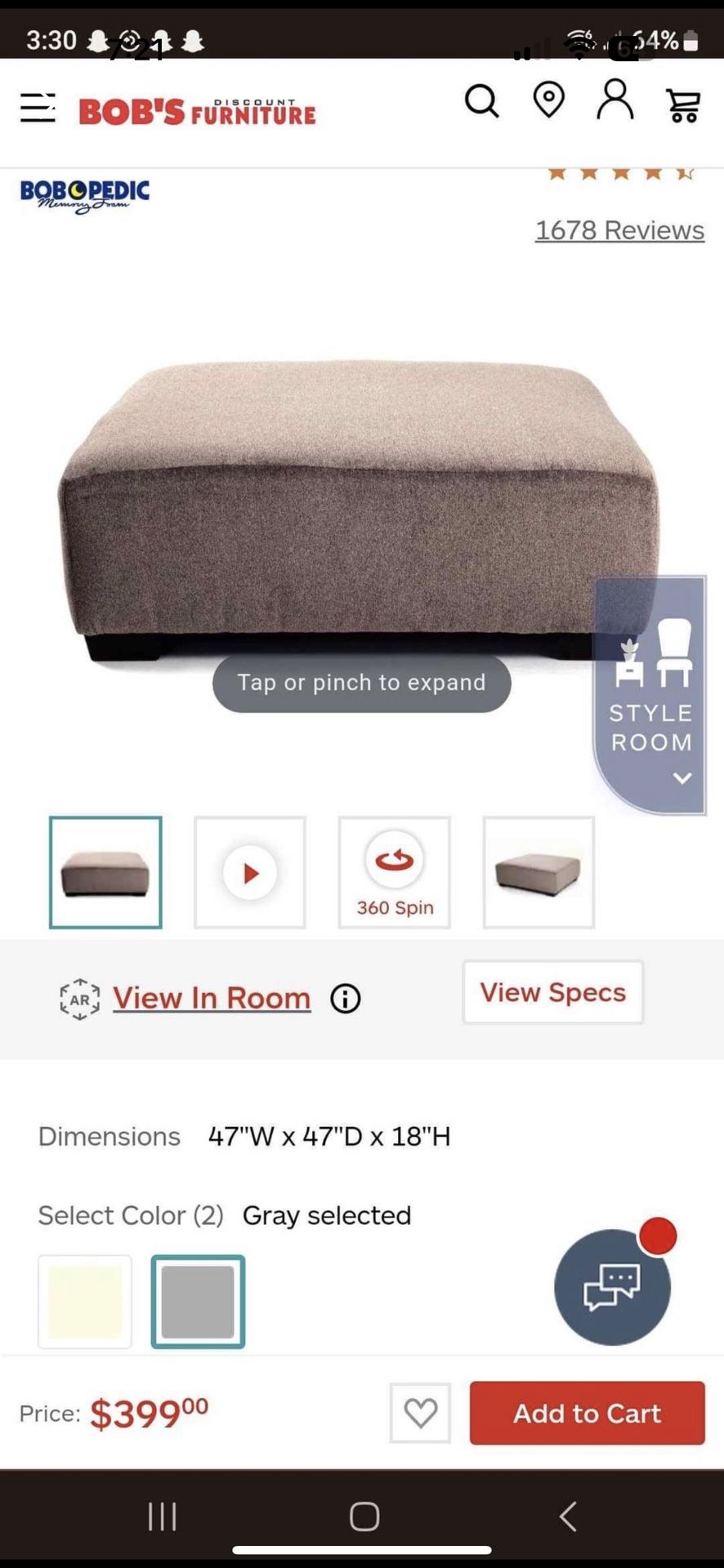 Over Sized Ottoman