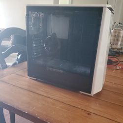 White Cyberpower PC Case With 2 Fans
