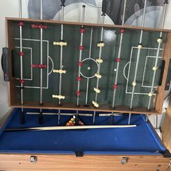 3 In 1 Table With Pool, Air Hockey, & Foosball 