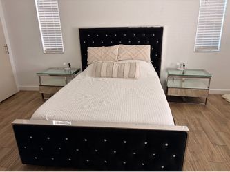 Queen bed  with tables