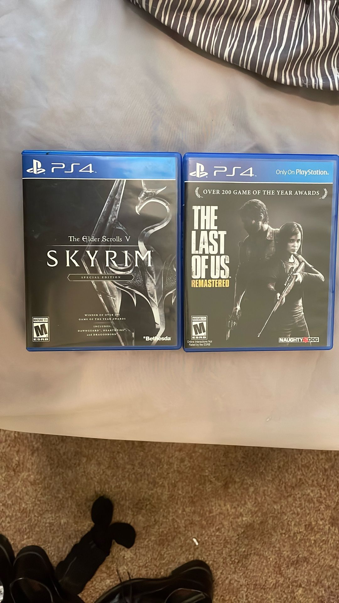 PS4 The last of us and Skyrim