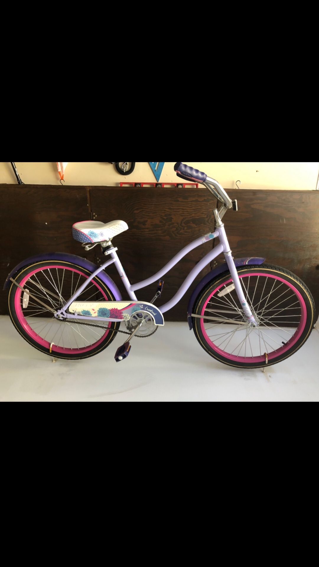 Huffy 24” Cranbrook Girls Cruiser Bike, Lilac Purple