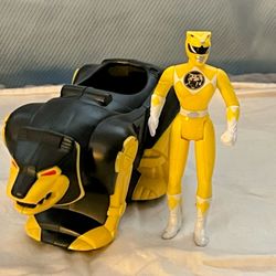 MIGHTY MORPHIN POWER RANGERS 1995 Trini YELLOW Ranger SABERTOOTH TIGER