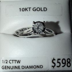 Forever Bride SOR1099H-KW220 1/2 Carat T.W. Round Diamond 10 Kt White Gold