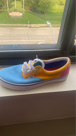 Vans pink blue and yellow