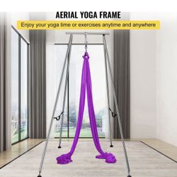 Yoga Sling Inversion, 9.6 FT Height Inversion Yoga Swing Stand, Aerial Yoga Frame 