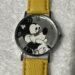 Mickey Watch- Goldish Band- New 