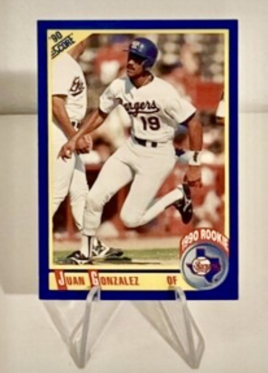 1990 Score JUAN GONZALEZ RC #637 Rookie Texas Rangers
