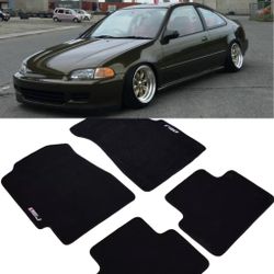 Honda Civic Floor Mats With EJ Logo On Both Front Mats 1992 to 1995