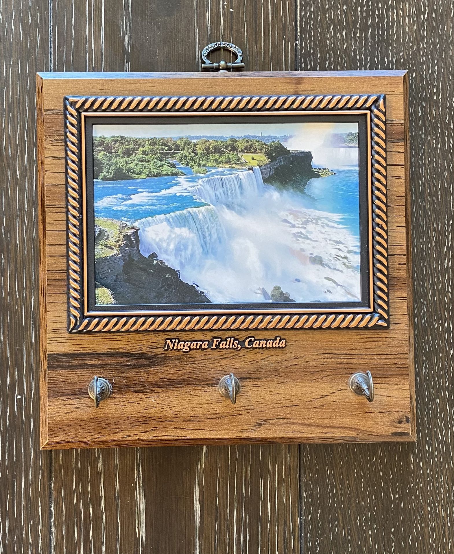 Niagra Falls Key Holder Wall Mount With Hooks And Photo Frame Niagra Falls Canada