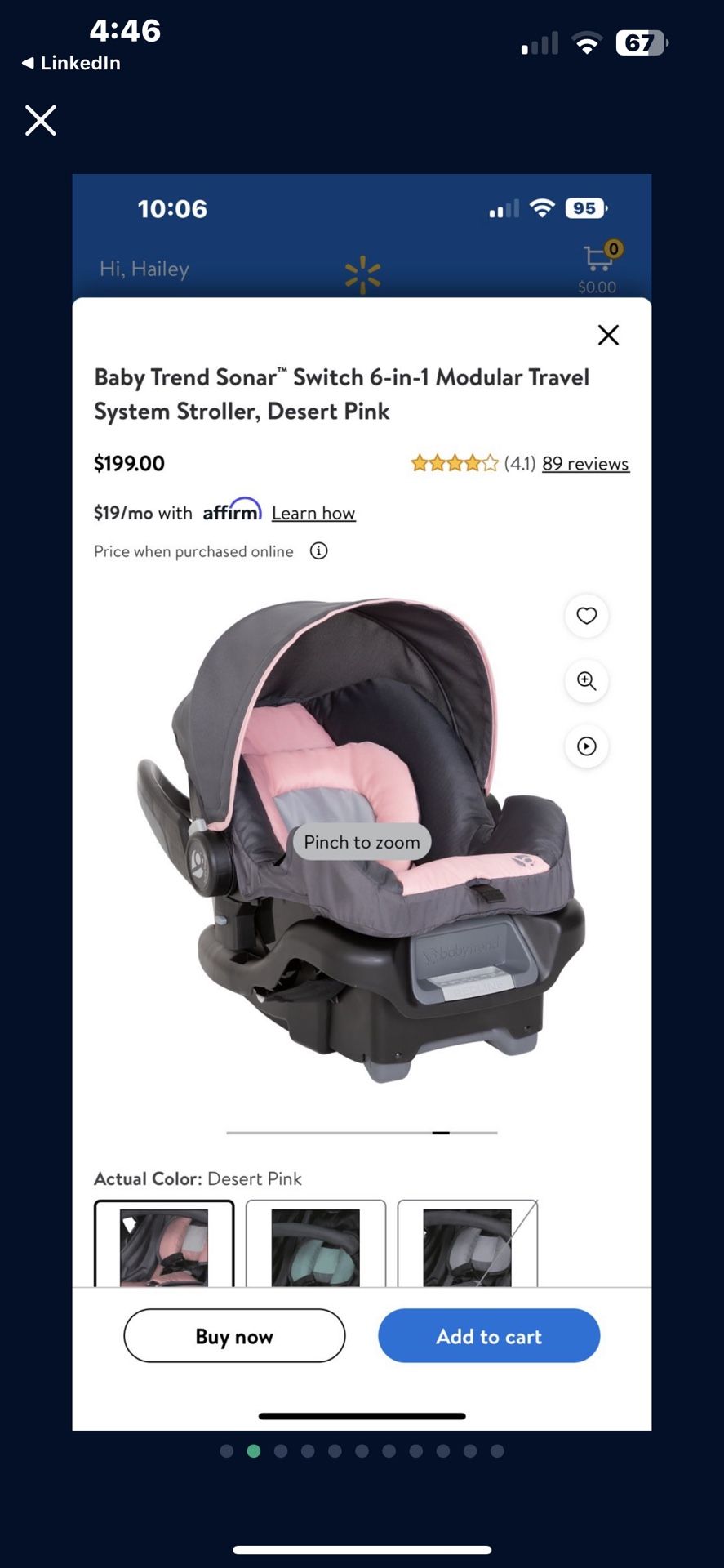7 In 1 Travel System Car seat And Stroller 