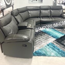Charcoal Grey Sofa Sectional Recliner 🔥buy Now Pay Later 