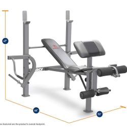 Standard Weight Bench Incline with Leg Developer and Butterfly Arms, Multifunctional Workout Equipment, Workout Equipment for Home Gym, Alloy Steel